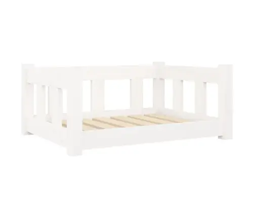 Suņu Gulta, Balta, 65,5X50,5X28 Cm, Priedes Masīvkoks Vidaxl