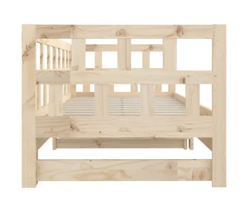 Ištraukiama Lova, 2X(90X200)cm Pušies Medienos Masyvas