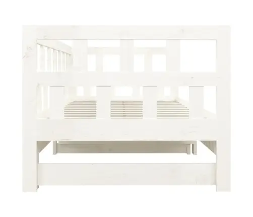 Izvelkama Gulta, Balta, Priedes Masīvkoks, 2X(90X200) Cm Vidaxl