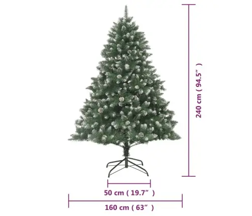 Dirbtinė Kalėdų Eglutė Su Stovu, 240cm Pvc