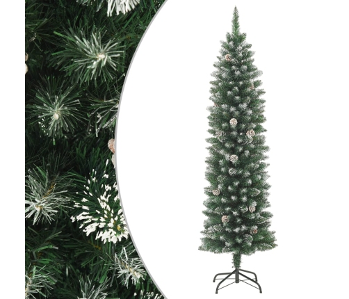 Mākslīgā Ziemassvētku Egle Ar Statīvu, Šaura, 210 Cm, Pvc Vidaxl