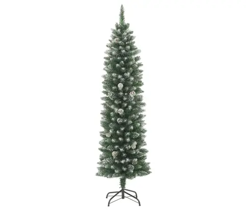 Dirbtinė Siaura Kalėdų Eglutė Su Stovu, 210cm Pvc
