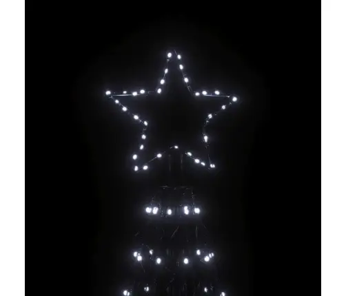 Ziemassvētku Egle, 1400 Vēsi Baltas Led Lampiņas, 160X500 Cm Vidaxl