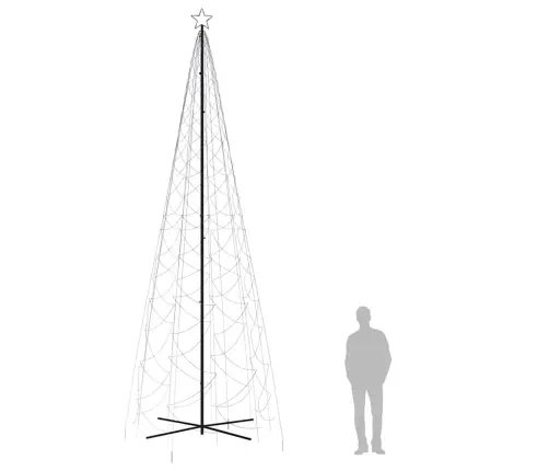 Koonusekujuline Jõulupuu, Sinine, 1400 Ledi, 160 X 500 Cm