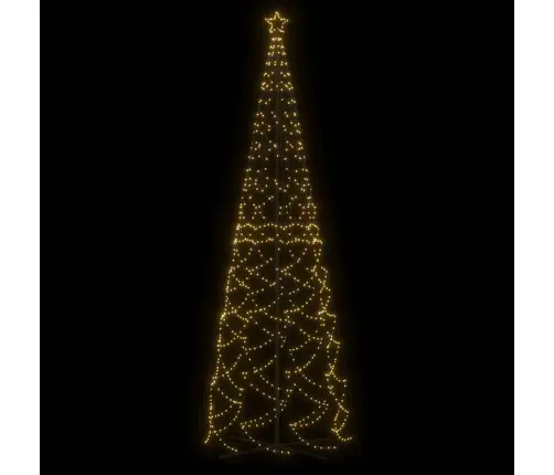 Ziemassvētku Egle, 1400 Silti Baltas Led Lampiņas, 160X500 Cm Vidaxl