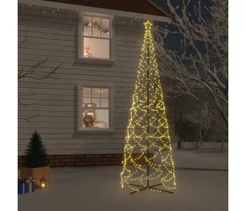 Ziemassvētku Egle, 1400 Silti Baltas Led Lampiņas, 160X500 Cm Vidaxl