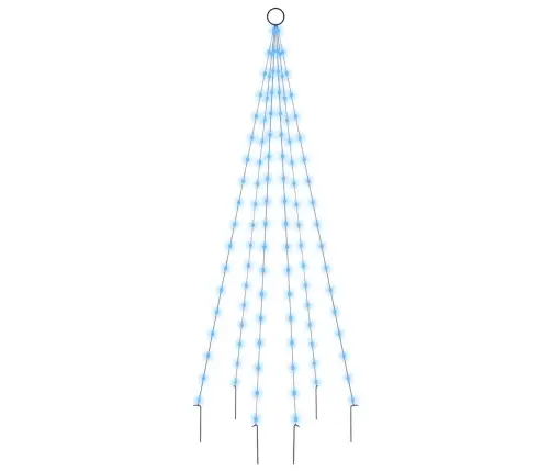 Ziemassvētku Egle Karoga Mastam, 108 Zilas Led, 180 Cm Vidaxl