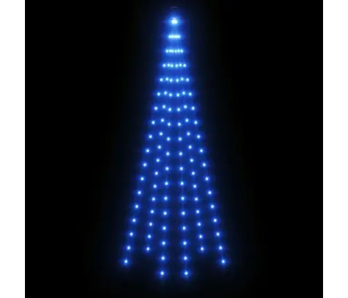 Ziemassvētku Egle Karoga Mastam, 108 Zilas Led, 180 Cm Vidaxl