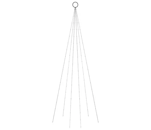 Ziemassvētku Egle Karoga Mastam, 108 Krāsainas Led, 180 Cm Vidaxl