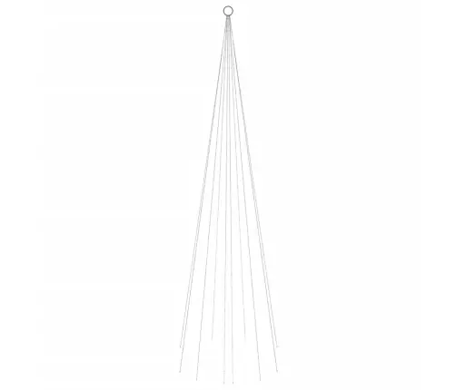 Ziemassvētku Egle Karoga Mastam, 310 Silti Baltas Led, 300 Cm Vidaxl