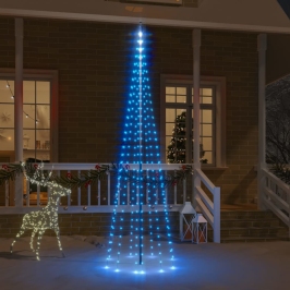 Kalėdų Eglutė Ant Vėliavos Stiebo, 300cm 310 Mėlynų Led