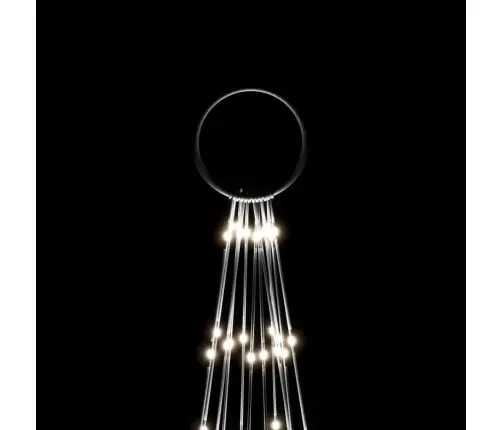 Kalėdų Eglutė Ant Vėliavos Stiebo, 500cm 732 Šaltos Baltos Led