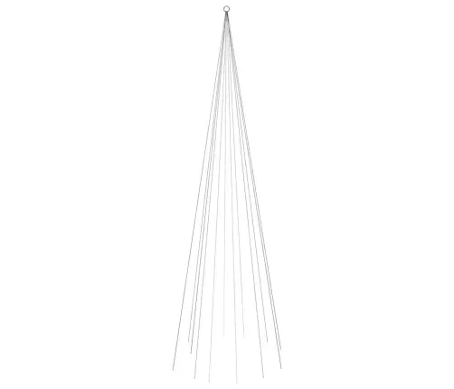 Ziemassvētku Egle Karoga Mastam, 732 Zilas Led, 500 Cm Vidaxl