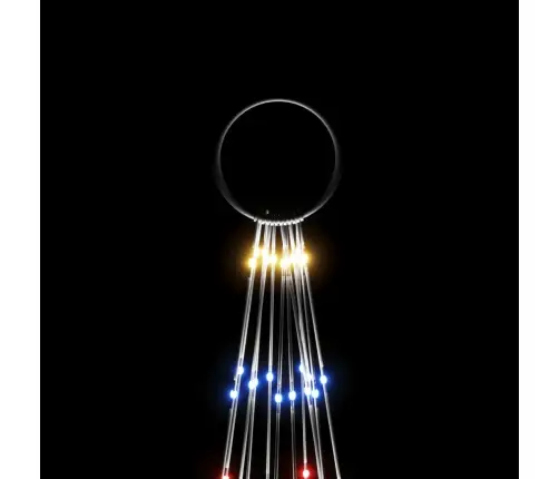 Ziemassvētku Egle Karoga Mastam, 732 Krāsainas Led, 500 Cm Vidaxl