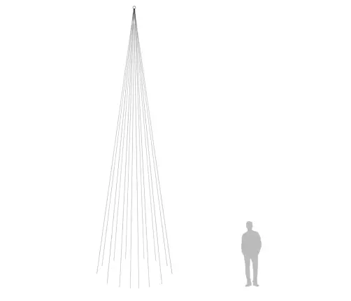 Kalėdų Eglutė Ant Vėliavos Stiebo, 800cm 1134 Šaltos Led Kalėdų Eglutė Ant Vėliavos Stiebo, 800cm 1134 Šaltos Led