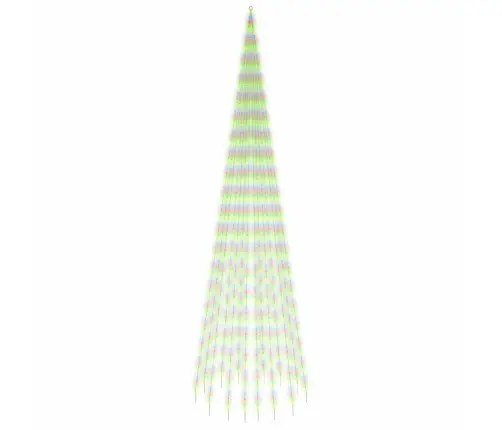 Ziemassvētku Egle Karoga Mastam, 1134 Krāsainas Led, 800 Cm Vidaxl
