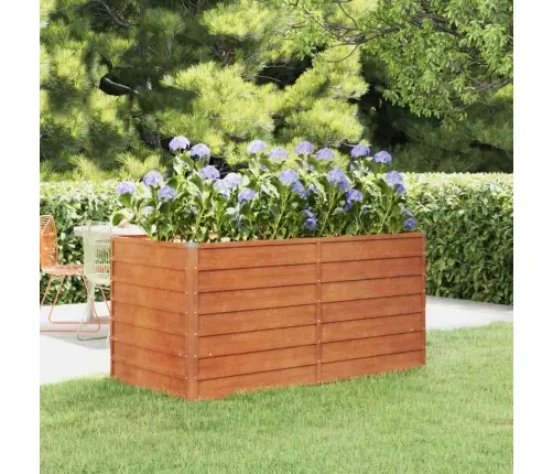 Augstā Dārza Puķu Kaste, Rūsas, 160X80X77 Cm, Kortena Tērauds Vidaxl