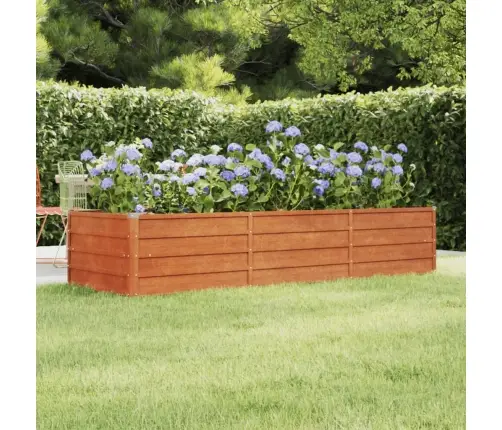 Augstā Dārza Puķu Kaste, Rūsas, 240X80X45 Cm, Kortena Tērauds Vidaxl