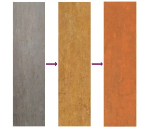 Stogo Plokštės, 36Vnt., Rūdžių Spalvos, 60X44cm Corten Plienas