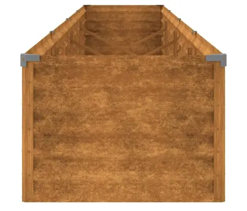 Augstā Dārza Puķu Kaste, 386X50X36 Cm, Tērauds Ar Rūsas Efektu Vidaxl