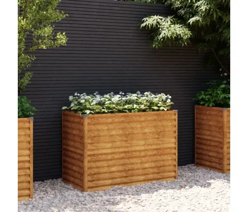 Augstā Dārza Puķu Kaste, 100X50X69 Cm, Tērauds Ar Rūsas Efektu Vidaxl