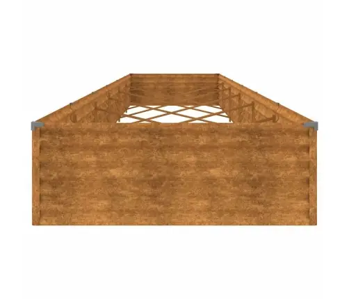 Augstā Dārza Puķu Kaste, 579X100X36 Cm, Tērauds Ar Rūsas Efektu Vidaxl