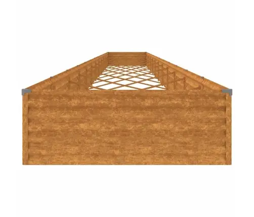 Augstā Dārza Puķu Kaste, 1150X100X36 Cm, Tērauds, Rūsas Efekts Vidaxl