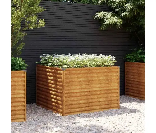 Augstā Dārza Puķu Kaste, 100X100X69 Cm, Tērauds, Rūsas Efekts Vidaxl