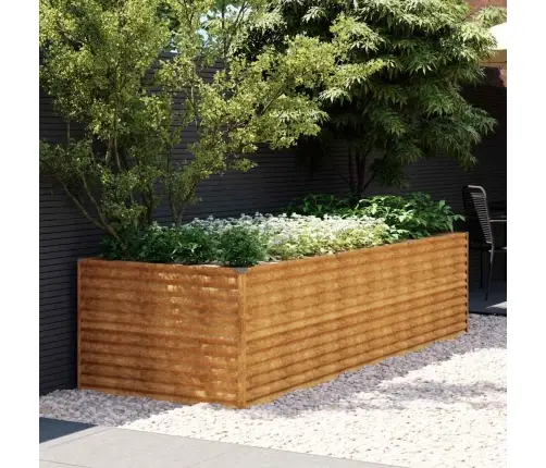 Augstā Dārza Puķu Kaste, 290X100X69 Cm, Tērauds Ar Rūsas Efektu Vidaxl