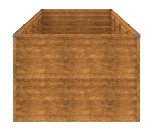 Augstā Dārza Puķu Kaste, 386X100X69 Cm, Tērauds Ar Rūsas Efektu Vidaxl