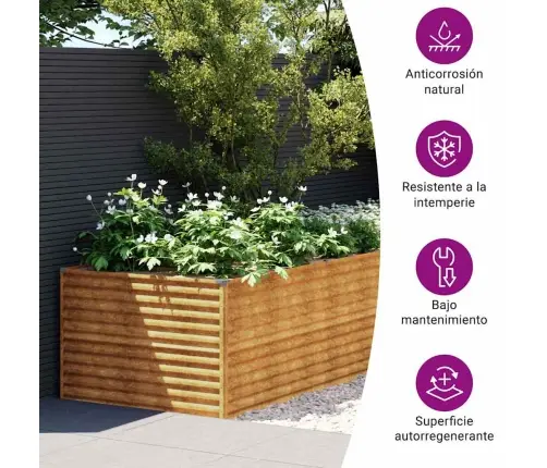 Taimekast, 479 X 100 X 69 cm Corten-Teras