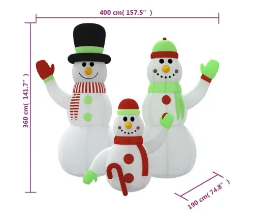 Täispumbatav Lumememmepere Lediga, 360 Cm