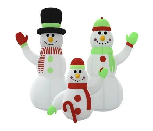 Pripučiama Sniego Senių Šeima Su Led Lemputėmis, 500Cm