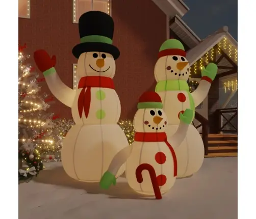 Pripučiama Sniego Senių Šeima Su Led Lemputėmis, 500Cm