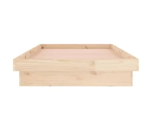 Gultas Rāmis, Led, 75X190 Cm, Vienvietīgs, Masīvkoks Vidaxl