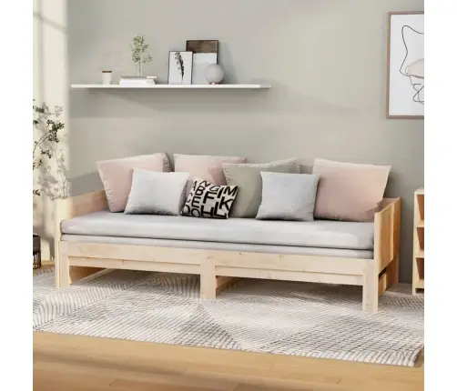 Izvelkama Gulta, Priedes Masīvkoks, 2X(90X190) Cm Vidaxl