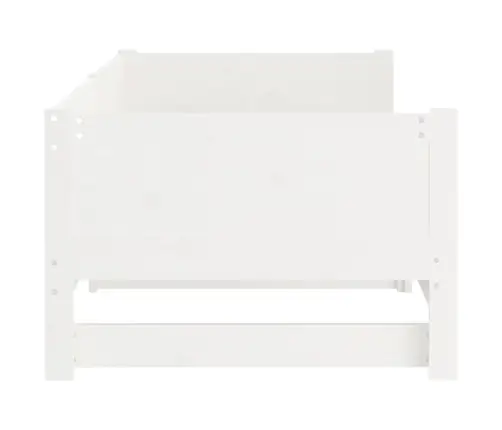 Väljatõmmatav Päevavoodi, Valge, Männipuit, 2 X (90-190) Cm