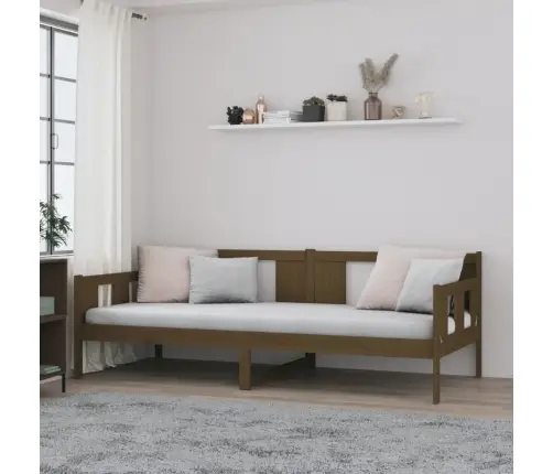 Lova, Medaus Rudos Spalvos, 90X200cm Pušies Medienos Masyvas