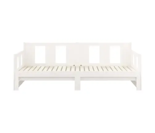 Izvelkama Gulta, Balta, Priedes Masīvkoks, 2X(90X190) Cm Vidaxl