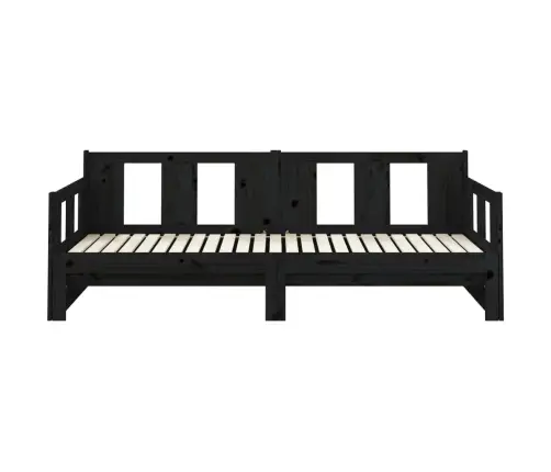 Väljatõmmatav Päevavoodi, Must, Männipuit, 2 X (90-190) Cm