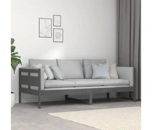 Dīvāngulta, Pelēka, Priedes Masīvkoks, 90X200 Cm Vidaxl