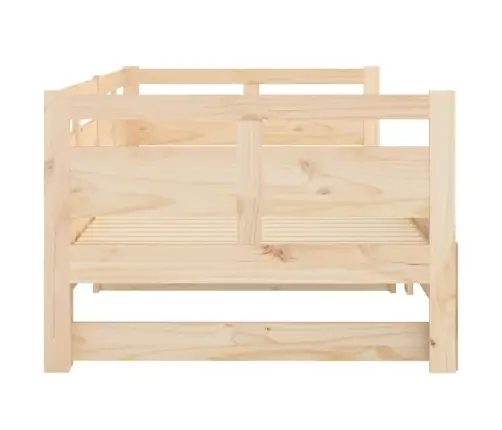 Väljatõmmatav Päevavoodi, Täismännipuit, 2 X (90X200) Cm