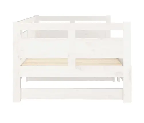 Izvelkama Gulta, Balta, Priedes Masīvkoks, 2X(80X200) Cm Vidaxl