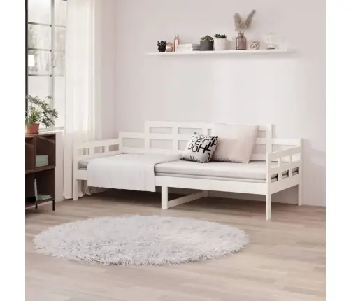 Dīvāngulta, Balta, Priedes Masīvkoks, 90X200 Cm Vidaxl