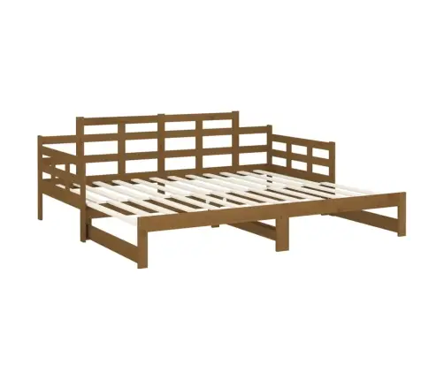 Väljatõmmatav Päevavoodi, Meepruun, Männipuit, 2 X (90X190) Cm