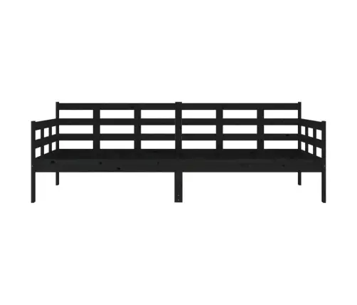 Päevavoodi Raam Ilma Madratsita, Must, Männipuit, 90 X 200 Cm