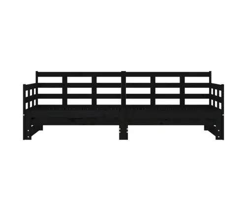 Väljatõmmatav Päevavoodi, Must, Männipuit, 2 X (90-190) Cm