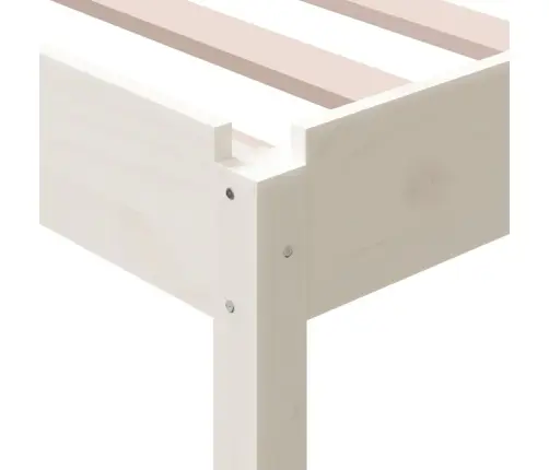 Virnastatav Voodi, Valge, 80 X 200 cm Männipuit