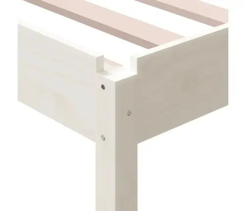 Virnastatav Voodi, Valge, 90 X 190 cm Männipuit