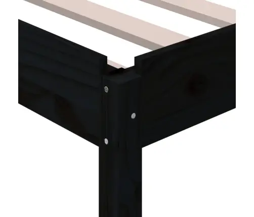 Virnastatav Voodi, Must, 75X190 cm Männipuit